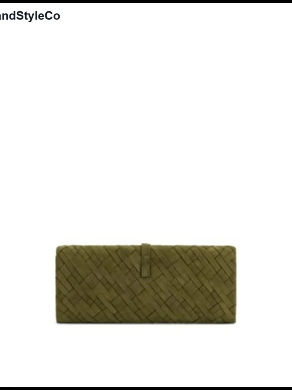 Woven Faux Suede Clutch Shoulder Bag Detachable Strap Evening